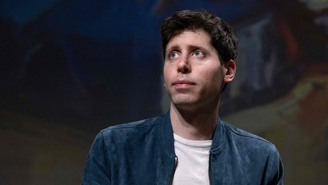 OpenAI CEO Sam Altman addresses a speech during a meeting, at the Station F in Paris on May 26, 2023. Altman, the boss of OpenAI, the firm behind the massively popular ChatGPT bot, said on May 26, 2023, in Paris that his firm's technology would not destroy the job market as he sought to calm fears about the march of artificial intelligence (AI).