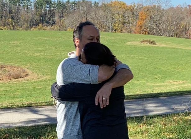 Harris' husband, Doug Emhoff, tweeted this photo of him and Harris that was taken in November 2020, just after she and Biden were projected to win the election. 