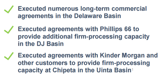 New commercial agreements